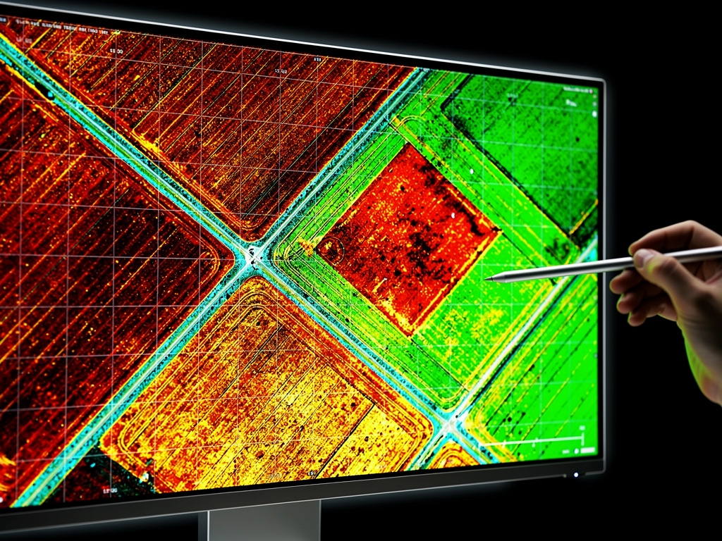 Imagen satelital NDVI de un lote agrícola mostrando variabilidad de vegetación